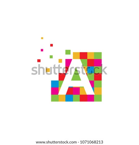 letter pixel logo