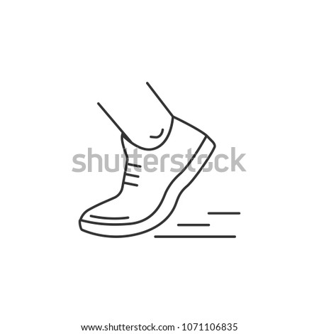 Running shoes icon. Simple element illustration. Running shoes symbol design template. Can be used for web and mobile on white background Royalty-Free Stock Photo #1071106835