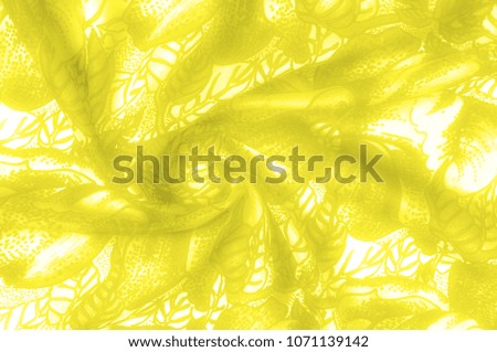 Texture. Drawing. background. fabric yellow flowers. This fabric designer is great for embroidering paints, garments and home fashion or decor. You will do something beautiful with this cloth.