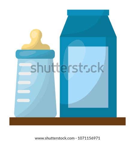baby milk bottle and box
