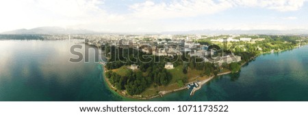 Aerial View of Geneva - the City of Parks