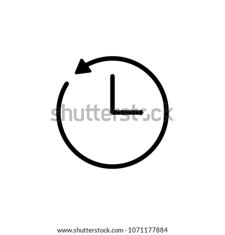 clock and circular arrow icon. Element of minimalistic icons for mobile concept and web apps. Thin line icon for website design and development, app development Royalty-Free Stock Photo #1071177884