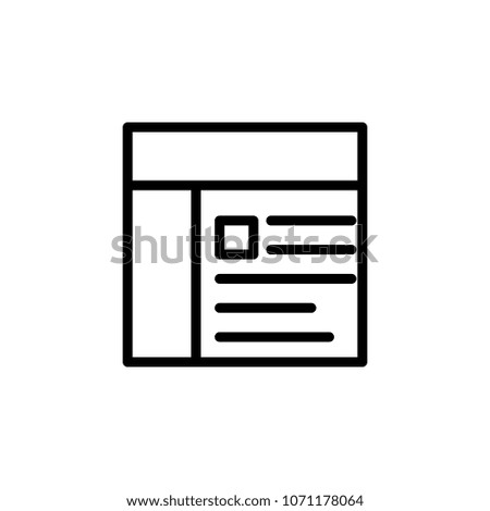 newspaper icon. Element of minimalistic icons for mobile concept and web apps. Thin line icon for website design and development, app development