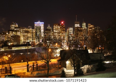 Montreal Skyline in Winter