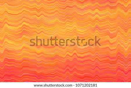 Light Orange vector pattern with liquid shapes. A sample with blurred bubble shapes. The best blurred design for your business.