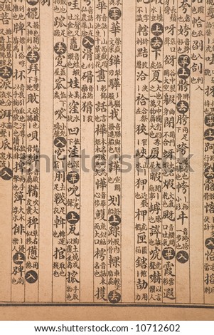brown antique chinese book page for background