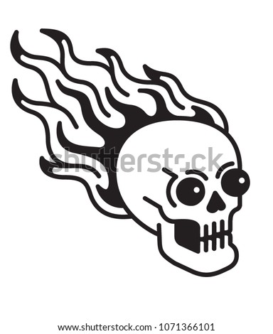 Funny tattoo skull sticker