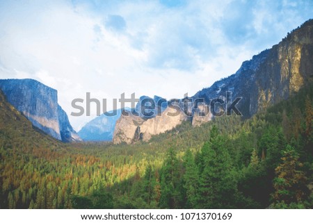 The Tunnel view with El Capitan in Yosemite