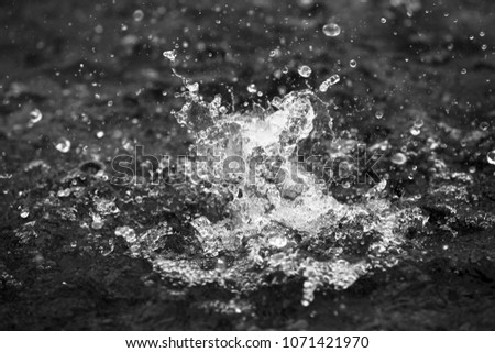 a transparent and nearly colorless Water Background and A lively feast of water and water drop, water stream.
