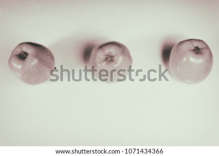Beautiful, juicy organic apples on a white background