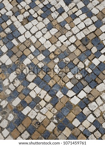 Pattern by square tiles. 