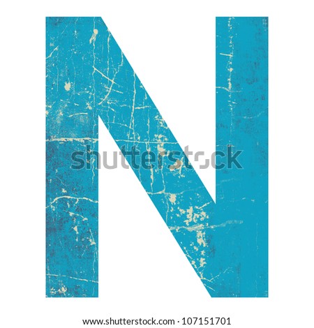 Grunge alphabet isolated on white background