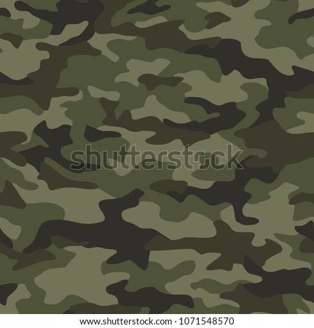 Texture military camouflage seamless pattern. Abstract army and hunting masking ornament. Royalty-Free Stock Photo #1071548570