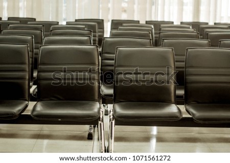 Black chair row.