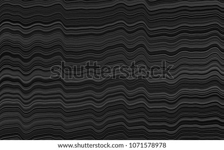 Dark Silver, Gray vector pattern with curved circles. Colorful abstract illustration with gradient lines. Marble design for your web site.