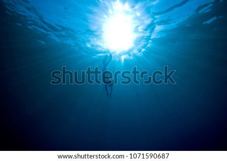 into the blue Royalty-Free Stock Photo #1071590687