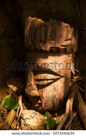 Old wooden statue
