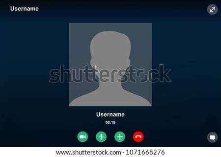 video call screen template. Vector illustration Royalty-Free Stock Photo #1071668276