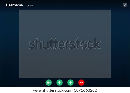 video call screen template. Vector illustration Royalty-Free Stock Photo #1071668282