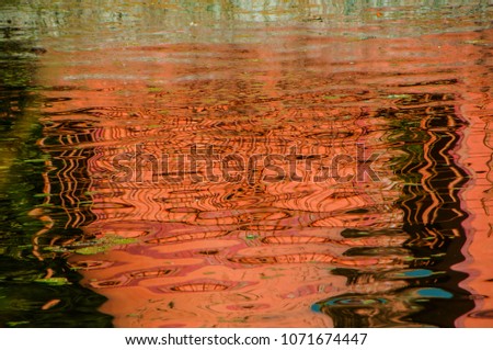 Water reflection, Abstract reflection background.