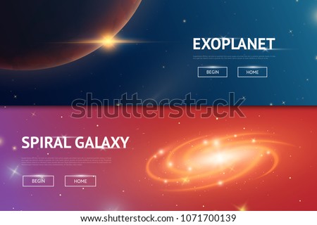 Astronomical galaxy space background. Planets in solar system for the banner. Modern design of the universe for cards. moon and the sun, mercury and earth, mars and venus. vintage style.