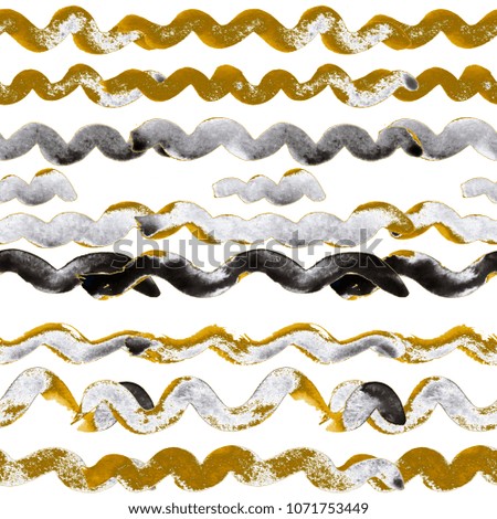 Brush strokes seamless pattern. Abstract background with waves.
