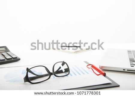 businessman working alone in the office. Cropped image of male accountant working with papers