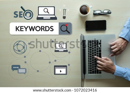 Keywords Research COMMUNICATION  research, on-page optimization, seo Royalty-Free Stock Photo #1072023416