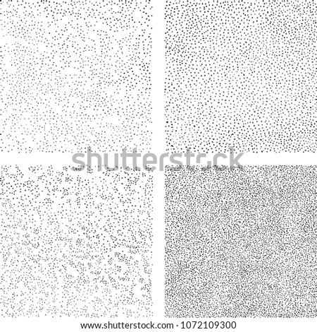 Hand draws dots seamless texture. A set of backgrounds for decorative halftone pattern fills. Vector