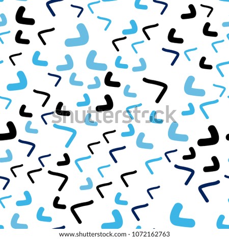 Dark BLUE vector seamless  pattern with lines, ovals. A sample with blurred bubble shapes. The template for cell phone backgrounds.