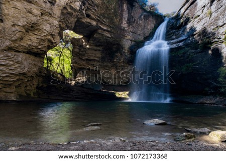 Nice photo of the waterfall of the foradada