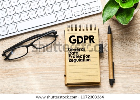 GDPR  General Data Protection Regulation text concept
