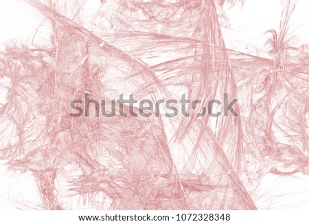 Red smoke. Color toned monochrome abstract fractal illustration. Faded background. Raster clip art.
