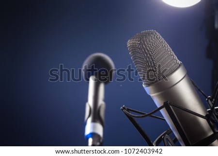 2 microphones for interview partners