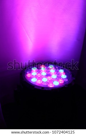 purple led uplighting Royalty-Free Stock Photo #1072404125