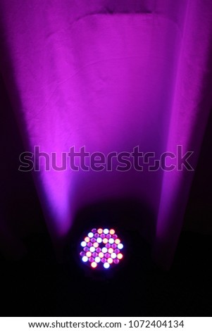 purple led uplighting Royalty-Free Stock Photo #1072404134