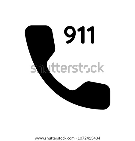 Filled Emergency Call Vector Icon Illustration For Web And Mobile App Isolated On White Backround.Ui/Ux