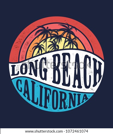 California vector illustration, for t-shirt print and other uses.