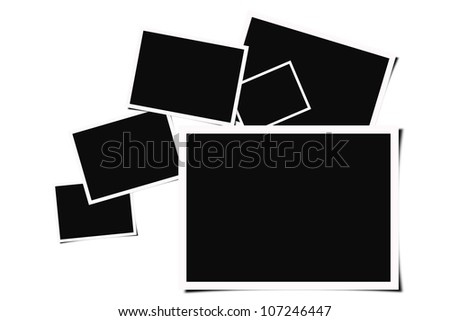 Instant films isolated on white background