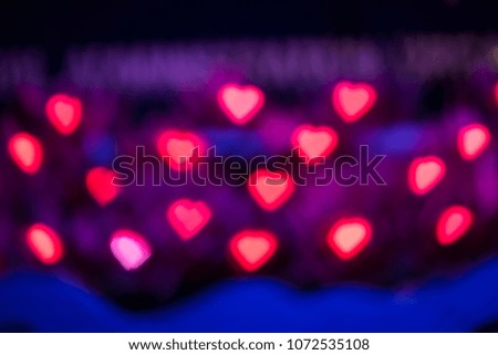 Abstract heart bokeh for background