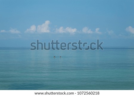 The beauty of the sky and the sea on Haad Salad beach at koh  Phangan