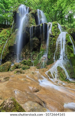 Beusnita Waterfall in Beusnita National Park Romania