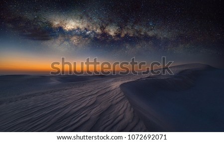 Reverse Arch Milky Way on sand dunes in Cervantes, Australia
