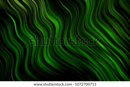 Dark Green vector background with lava shapes. Shining illustration, which consist of blurred lines, circles. The template for cell phone backgrounds.