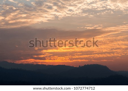 Sunset or sunrise time sky and clouds 