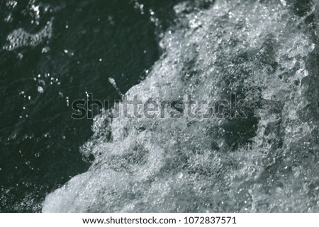 Double bokeh Beautiful sponge and sea wave.Use for website / banner background, backdrop, montage