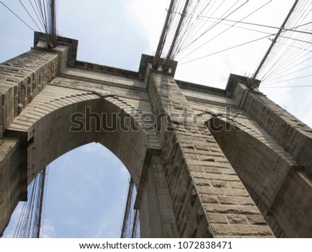 Williamsburg bridge, New York City, looking up