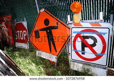 Various road signs 