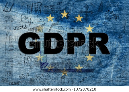 GDPR concept. General Data Protection Regulation. New EU law from 2018.