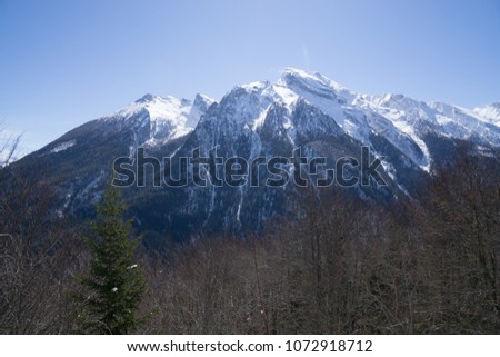 Snow Mountain with Blue Sky